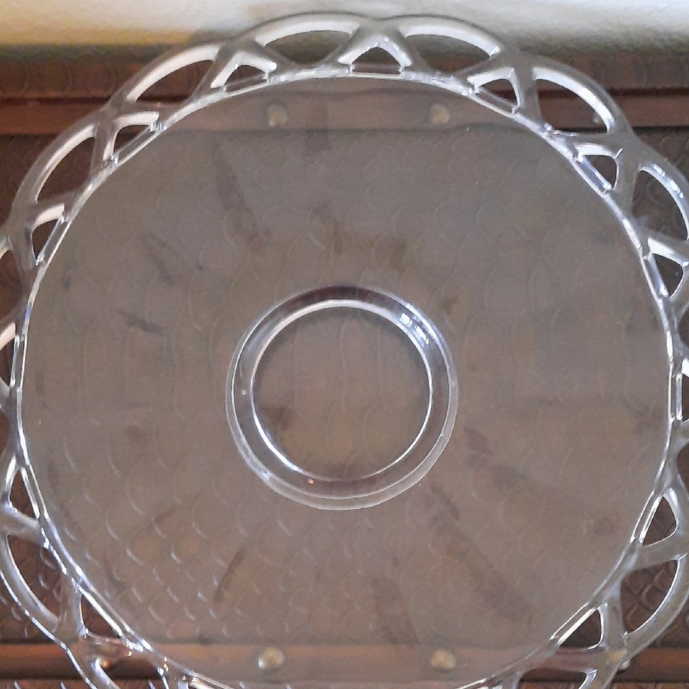 Elegant Clear Glass Serving Platter